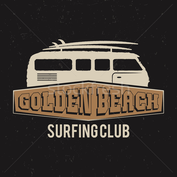 Bağbozumu sörf kulüp dizayn Retro tshirt Stok fotoğraf © JeksonGraphics