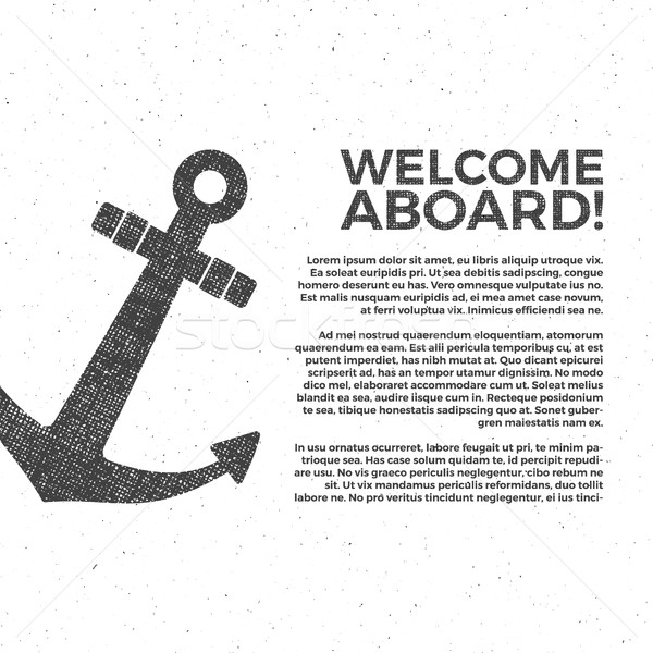 Deniz afiş dizayn denizci vektör poster Stok fotoğraf © JeksonGraphics