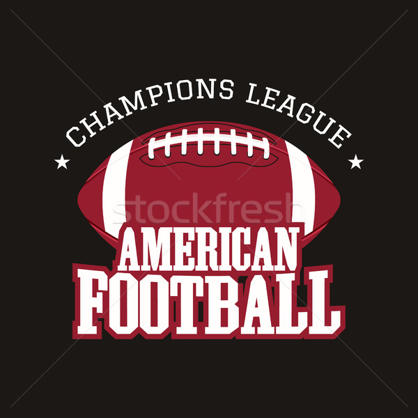 American football champions league badge, logo, label, insignia in retro color style. Graphic vintag Stock photo © JeksonGraphics