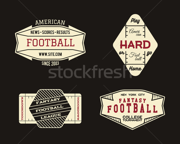 Terrain de football géométrique équipe ligue badge [[stock_photo]] © JeksonGraphics