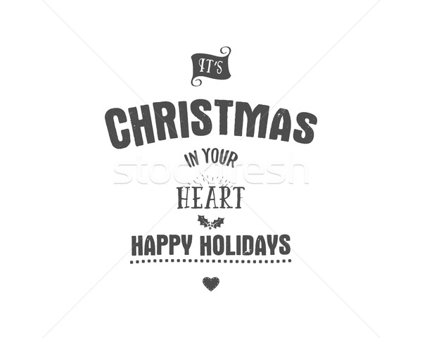Stock fotó: Vidám · karácsony · kívánságok · vektor · clipart · ünnepek