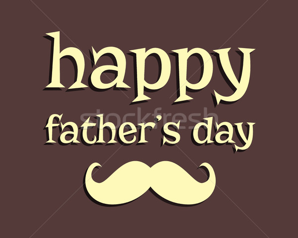 幸せな父の日 挨拶 テンプレート 口ひげ 珍しい 面白い ストックフォト © JeksonGraphics