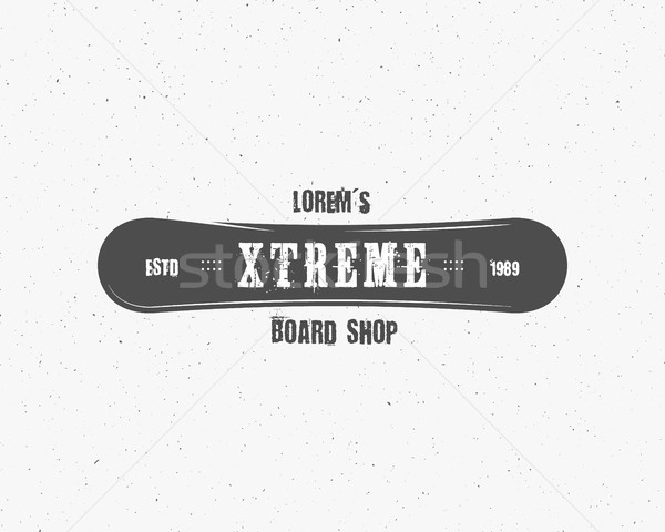 Snowboarding extreme shop logo, label template. Winter sport store badge. Emblem and icon. Mountain  Stock photo © JeksonGraphics