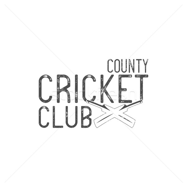 [[stock_photo]]: Cricket · club · emblème · design · logo