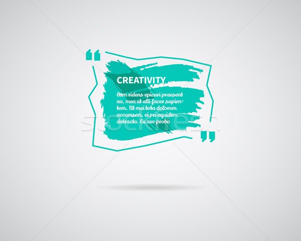 Stock photo: Watercolor, ink, splash Quote blank template. Quote bubble. Empty template. Circle business card tem
