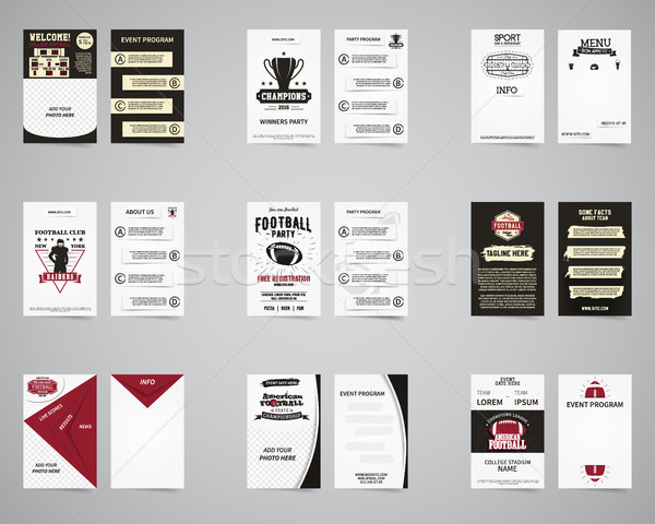 Football brochure flyer modèles [[stock_photo]] © JeksonGraphics