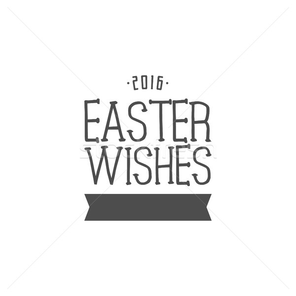 Easter wishes sign, Isolated on white Stock photo © JeksonGraphics