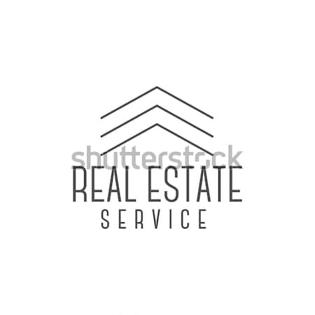 Vector real estate logo design, realtor icon suitable for info graphics, websites and print media. , Stock photo © JeksonGraphics