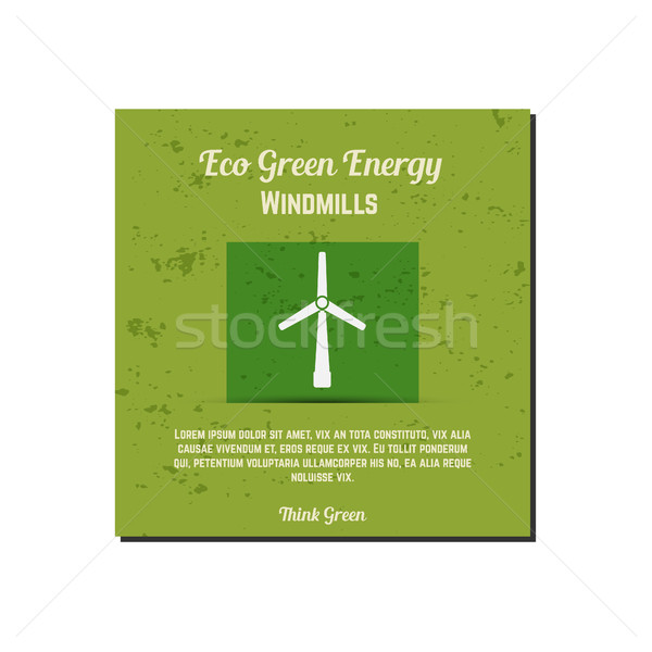 Nature banner, ecology poster with text for presentation, quotes. Eco organic labels and cards. Gree Stock photo © JeksonGraphics