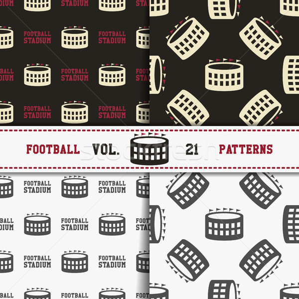 Set of american football patterns. Usa sports seamless background collection. Sport wallpaper with s Stock photo © JeksonGraphics