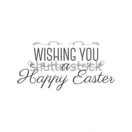 Easter wishes sign - Happy Easter. Easter wish overlay, lettering label design. Holiday badge. Hand  Stock photo © JeksonGraphics