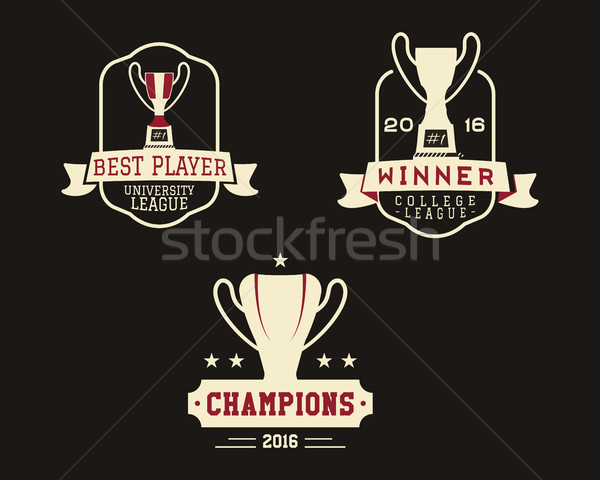 Football badge gagnant tasse sport [[stock_photo]] © JeksonGraphics