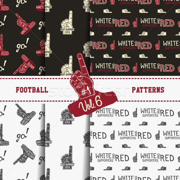 Set of american football patterns. Usa sports seamless background collection. Sport wallpaper with s Stock photo © JeksonGraphics