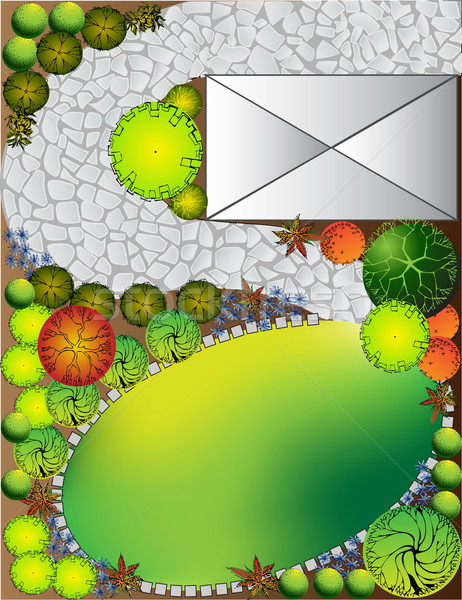 Plan of garden  Stock photo © jelen80