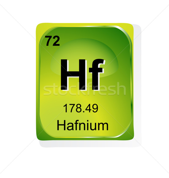 Hafnium chemical element with atomic number, symbol and weight Stock photo © jelen80