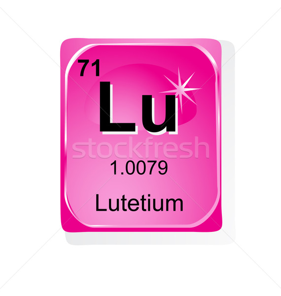 Lutetium chemical element with atomic number, symbol and weight Stock photo © jelen80