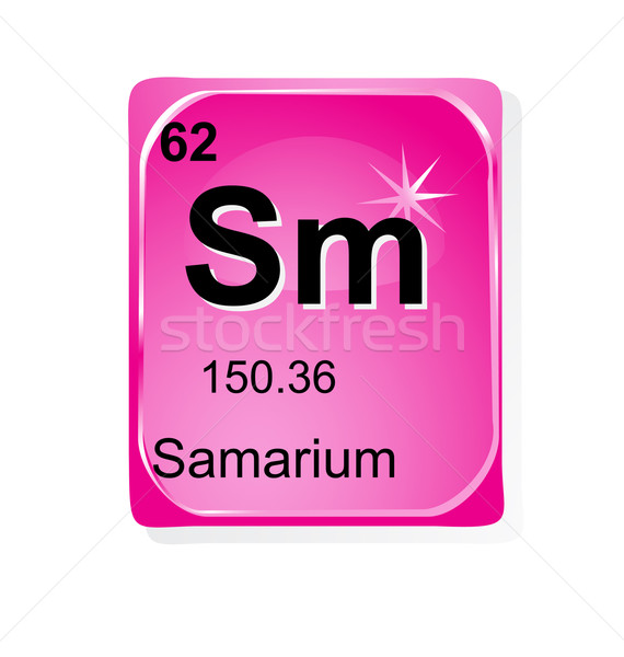 Samarium chemical element with atomic number, symbol and weight Stock photo © jelen80