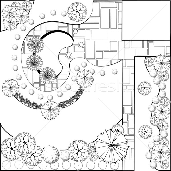 商业照片 花园 计划 黑白 景观 计算机 建设