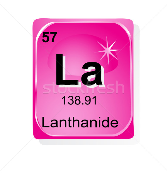 Lanthanide chemical element with atomic number, symbol and weight Stock photo © jelen80