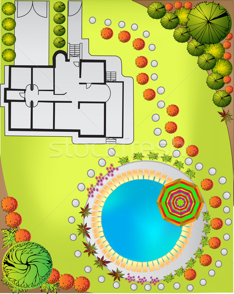 Garden plan Stock photo © jelen80