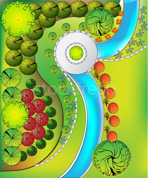 Plan of garden Stock photo © jelen80