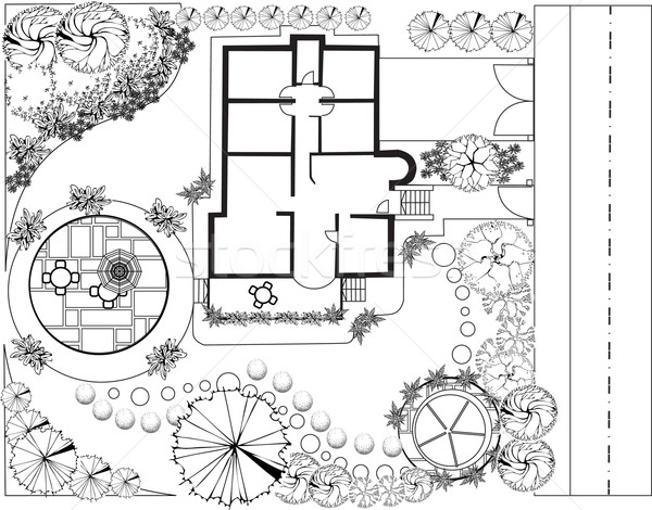Garden plan Stock photo © jelen80