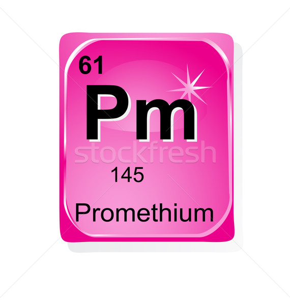 Promethium chemical element with atomic number, symbol and weight Stock photo © jelen80
