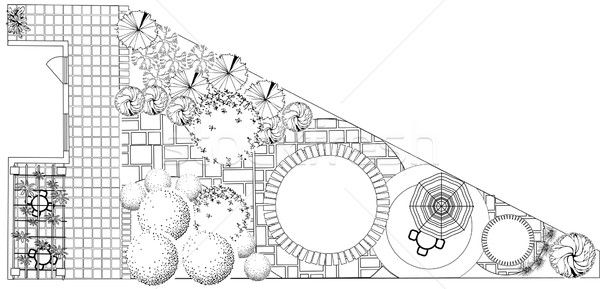 Plan of garden Stock photo © jelen80