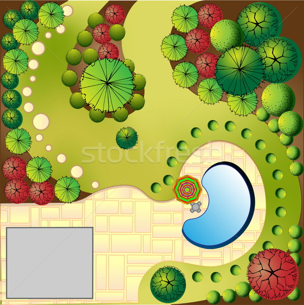Plan of garden Stock photo © jelen80