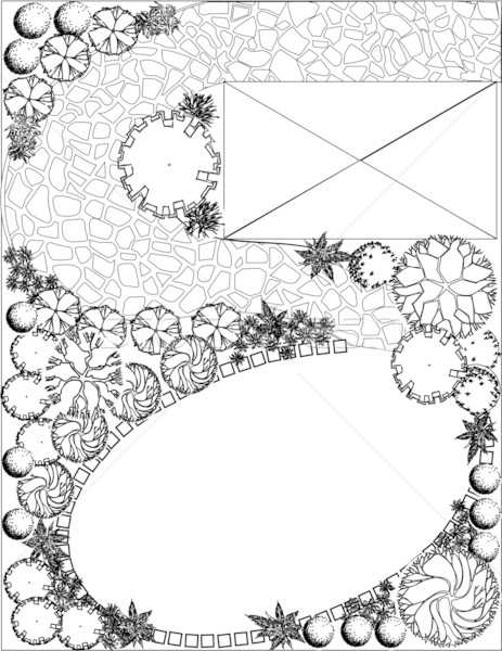 Plan of garden black and white Stock photo © jelen80