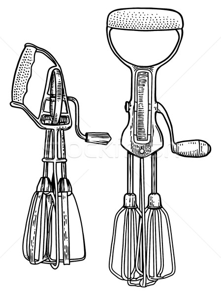 Artist tool collection illustration, drawing, engraving, ink, line art,  vector Stock Vector