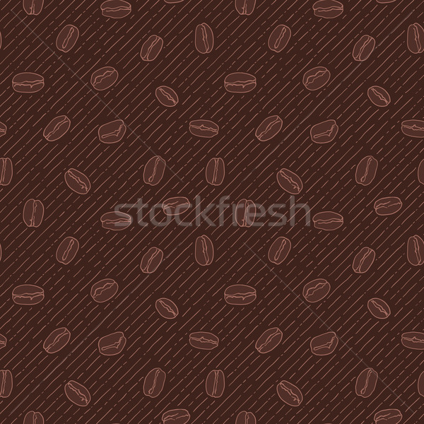 Seamless texture with coffee beans. Stock photo © jet