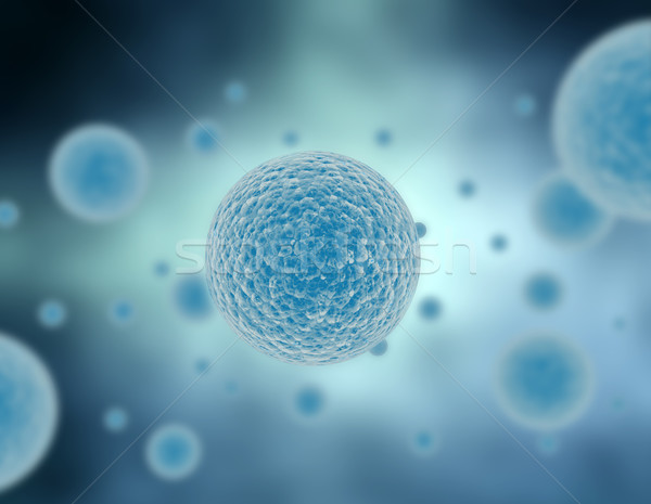 Illustration multiplication of cells in blue  Stock photo © jezper