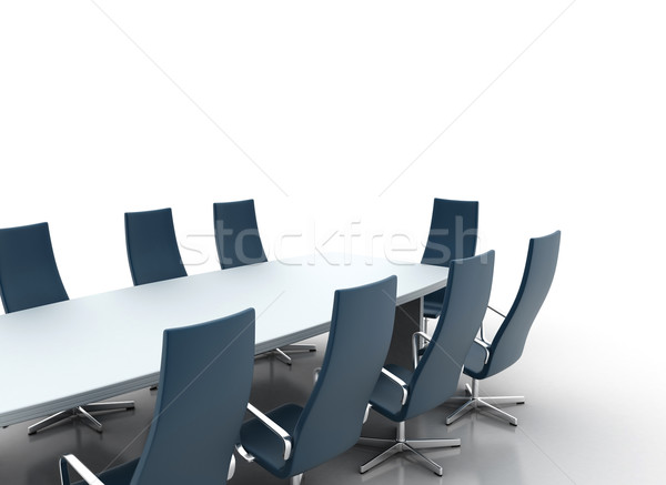 Conferentiezaal boardroom tabel stoelen witte business Stockfoto © jezper