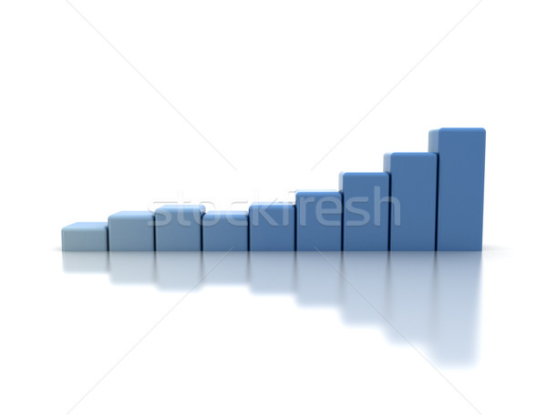 Blue business graph Stock photo © jezper