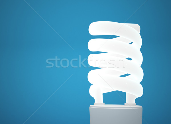energy saving lightbulb blue background Stock photo © jezper