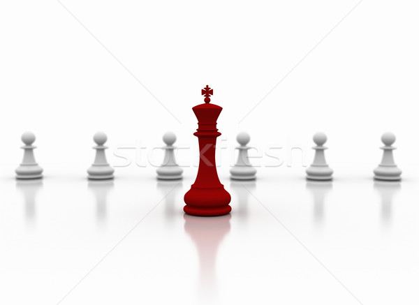 Rey del ajedrez frente negocios clave empresarial Foto stock © jezper