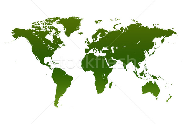 Verde hartă a lumii mare detaliu mare proiect Imagine de stoc © jezper