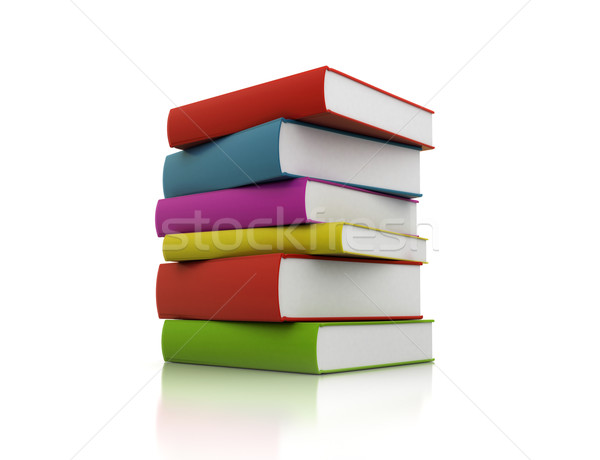 Könyvek színes fehér zöld kék csoport Stock fotó © jezper