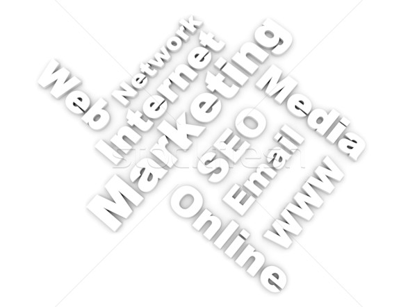 Stockfoto: Internet · marketing · woorden · witte · business · internet · abstract