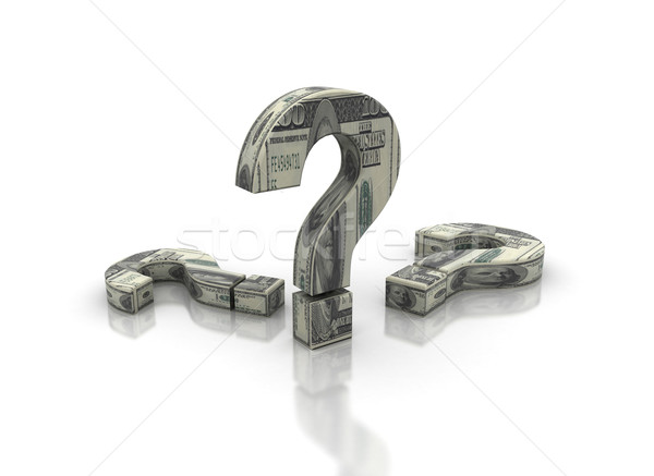 Kérdőjelek dollár textúra pénzügyi illusztráció pénz Stock fotó © jezper