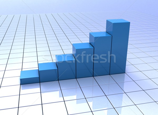 Gráfico de negocio negocios fondo azul mercado Foto stock © jezper