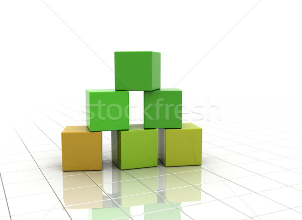 Building from  colourful childrens blocks  Stock photo © jezper