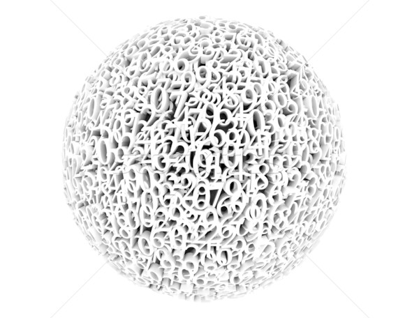 Sphere made of numbers Stock photo © jezper