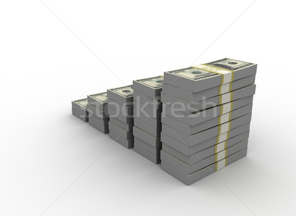 Gráfico dólares branco computador financiar banco Foto stock © jezper
