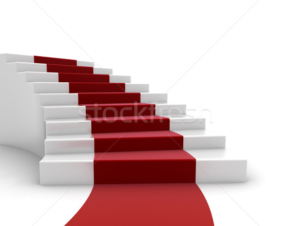 Foto stock: Escalera · alfombra · roja · negocios · fiesta · resumen