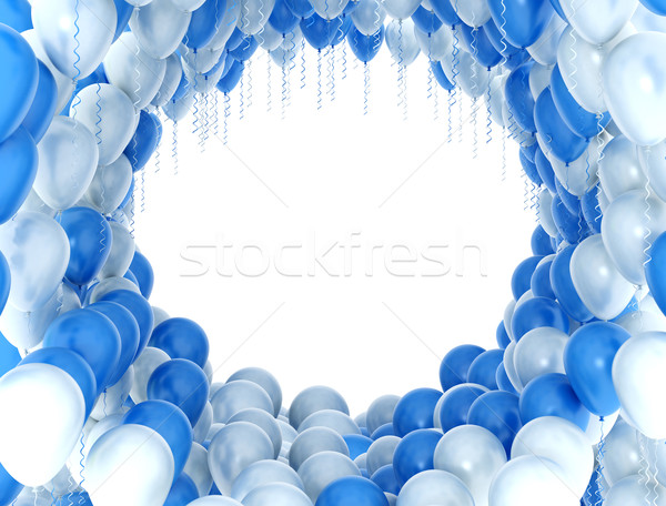 Stock photo: Balloons frame isolated on white