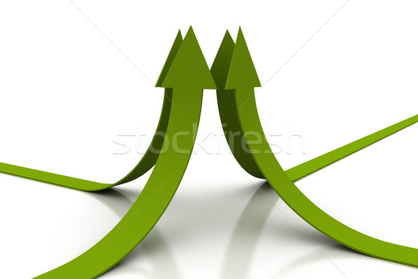 Foto stock: Verde · ilustração · 3d · render · abstrato · fundo