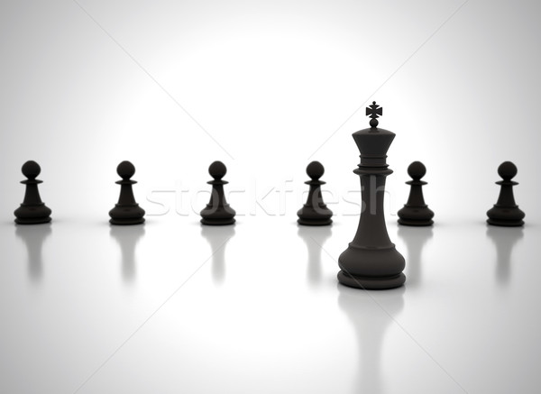 Ilustración rey del ajedrez frente negocios diseno Foto stock © jezper
