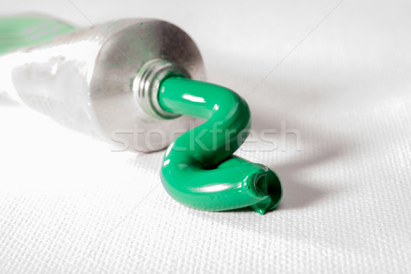 Stock photo: Emeral Green OIl Paint